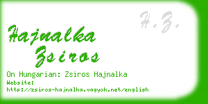 hajnalka zsiros business card